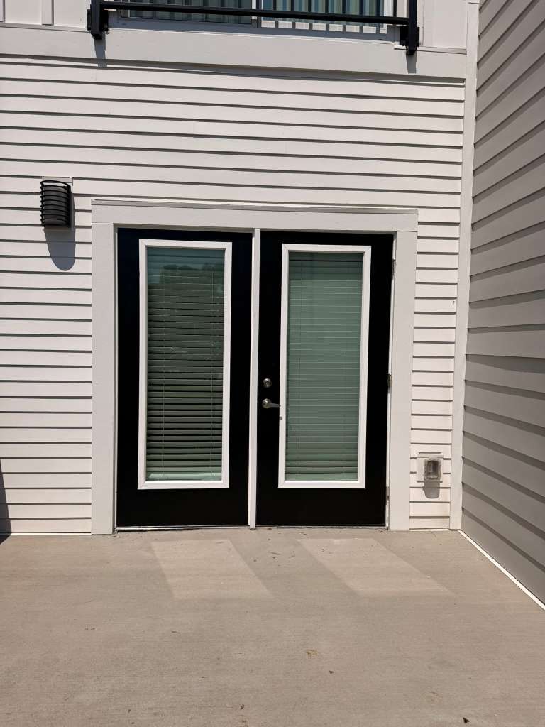New double entry doors after renovation