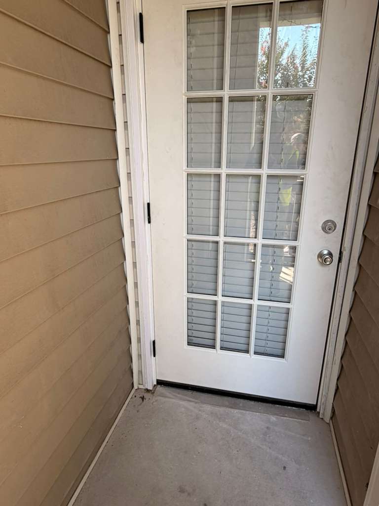 New single entry door after renovation